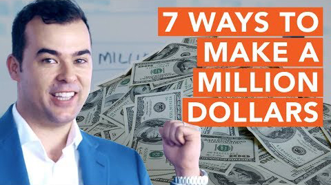 man with dollar bills background
